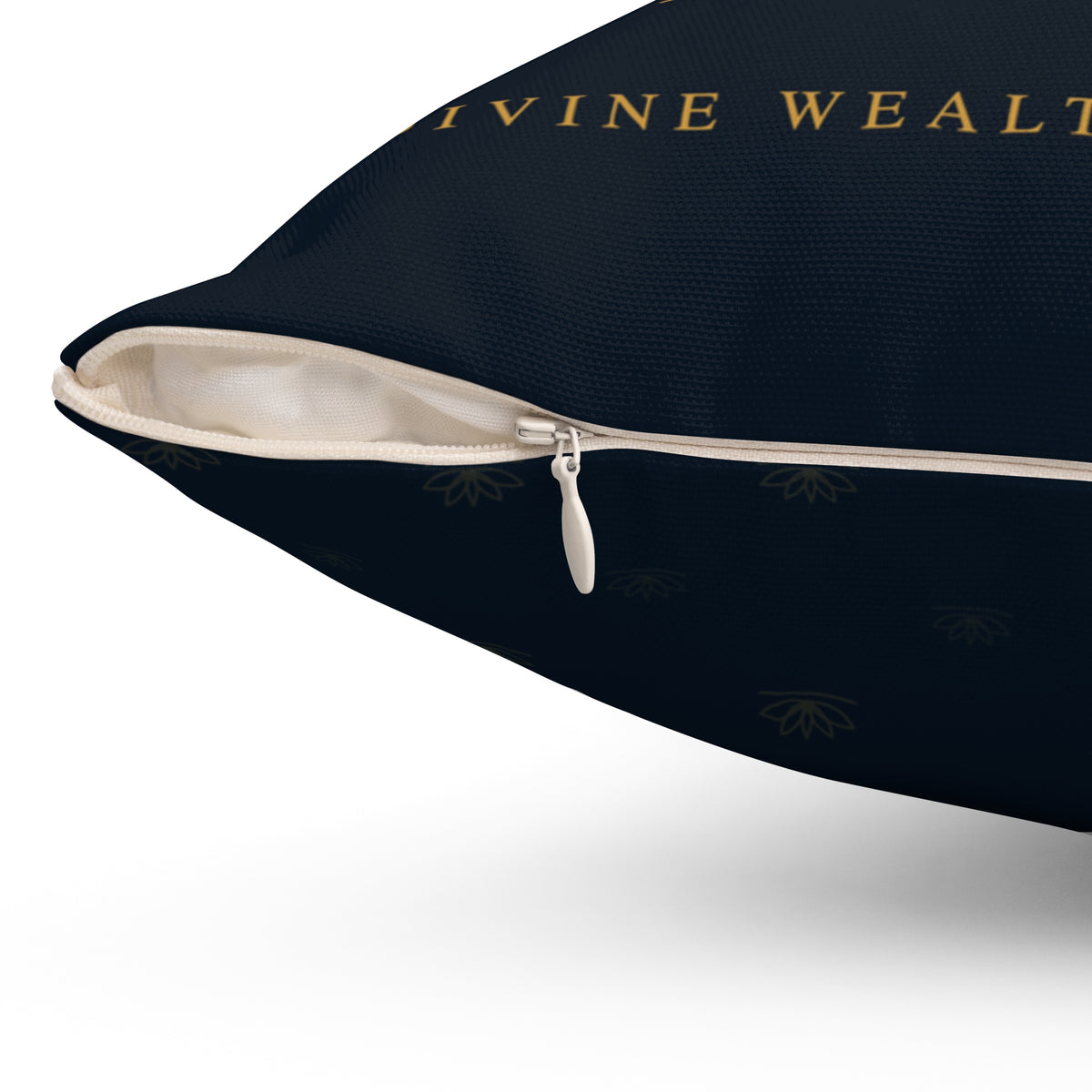 Divine Wealth Collective 'Aligned Life' Decorative Pillow — Luxury Black & Gold Accent Cushion