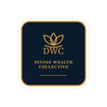 Divine Wealth Collective Logo Sticker — Luxe Navy & Gold Kiss-Cut Sticker