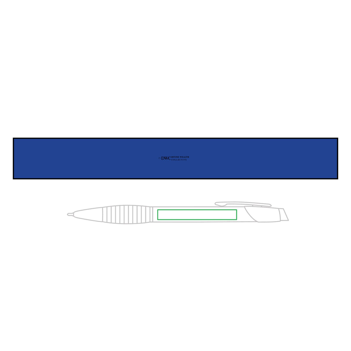 DWC Signature Brass Ballpoint Pen — Engraved Align • Grow • Build