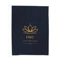Velveteen Plush Blanket — DWC Lotus Logo Luxury Throw (Align • Grow • Build)
