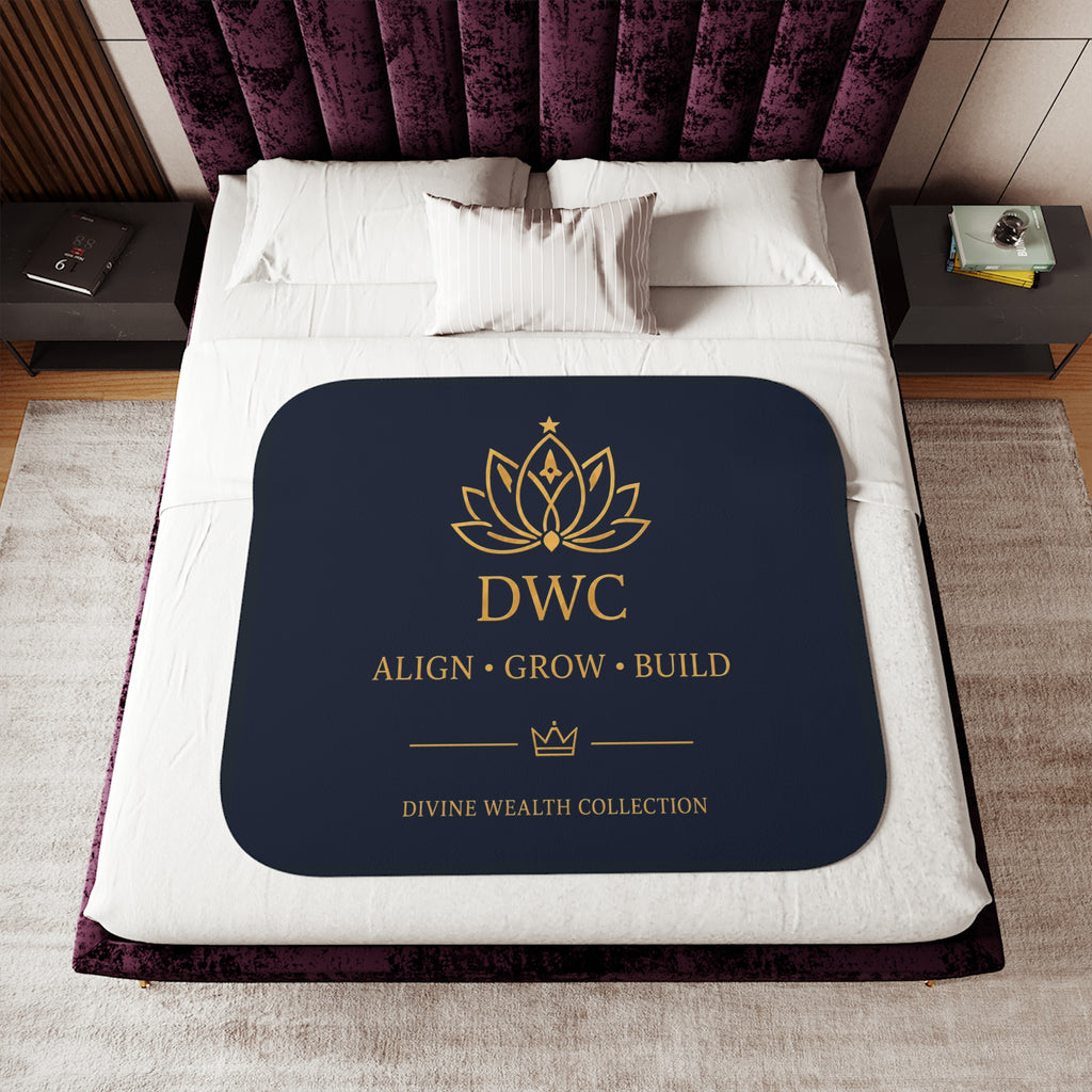DWC Align • Grow • Build Sherpa Blanket — 50 × 60