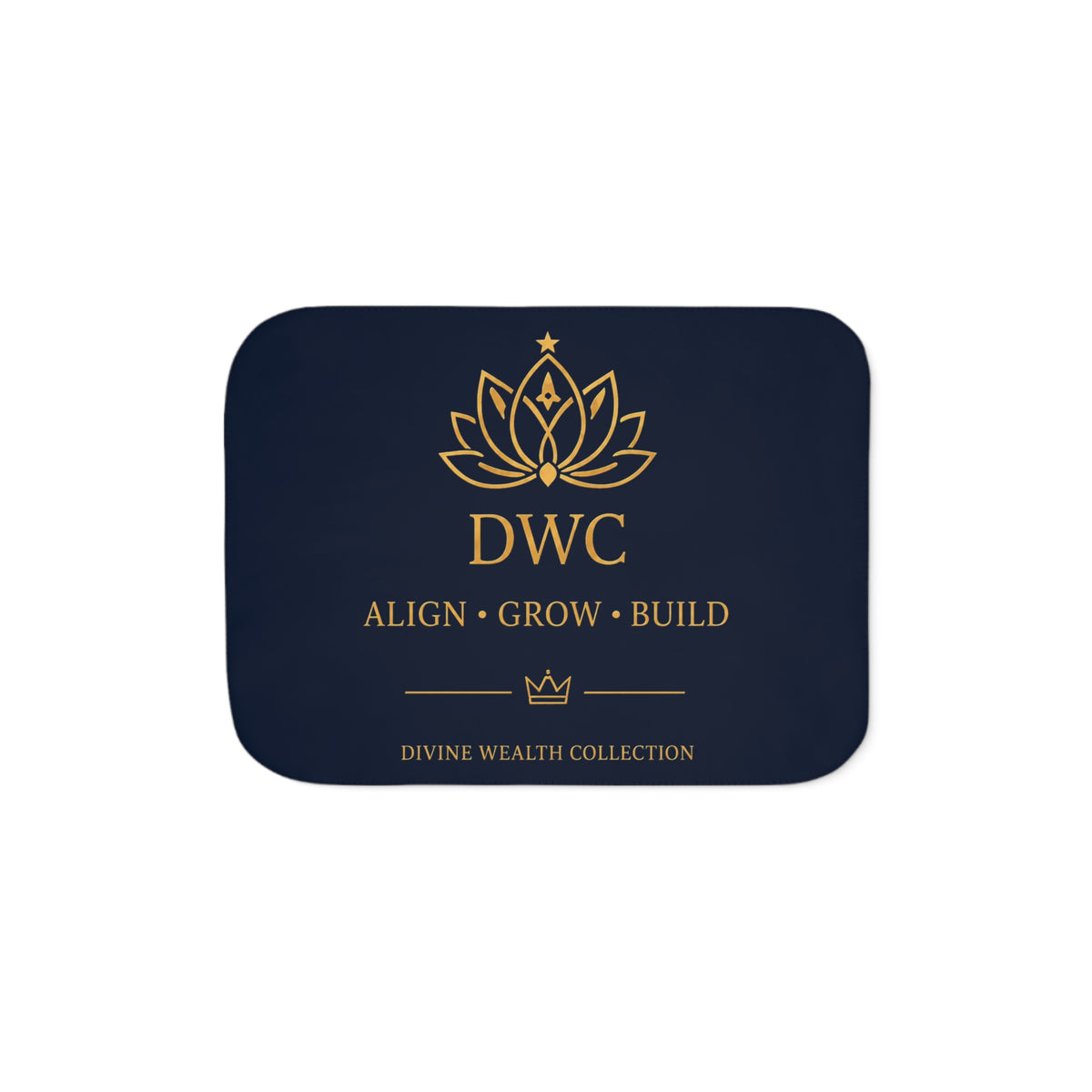 Divine Wealth Collective Sherpa Blanket — DWC Align • Grow • Build Luxury Throw