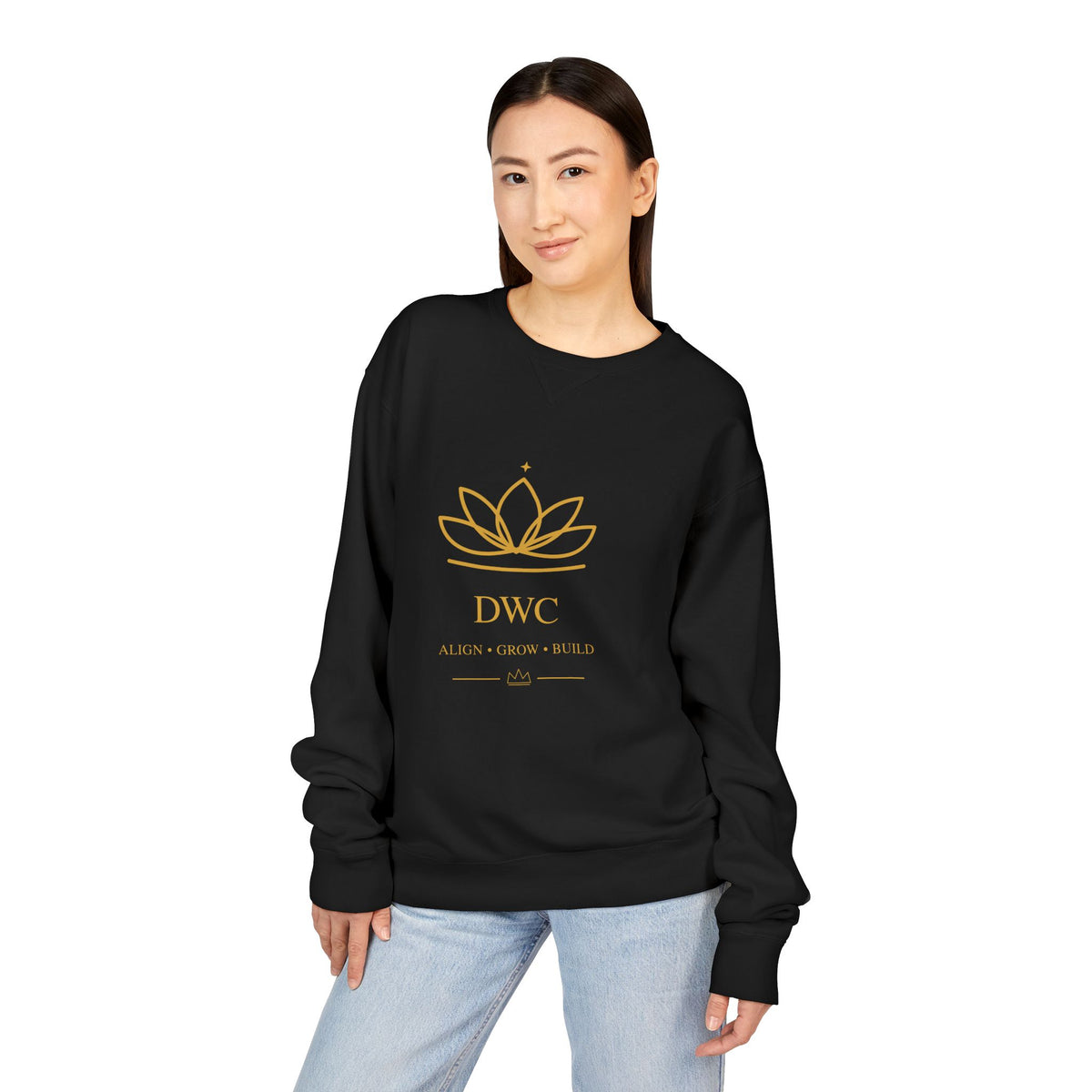 DWC Lotus Sweatshirt — Align • Grow • Build Crewneck