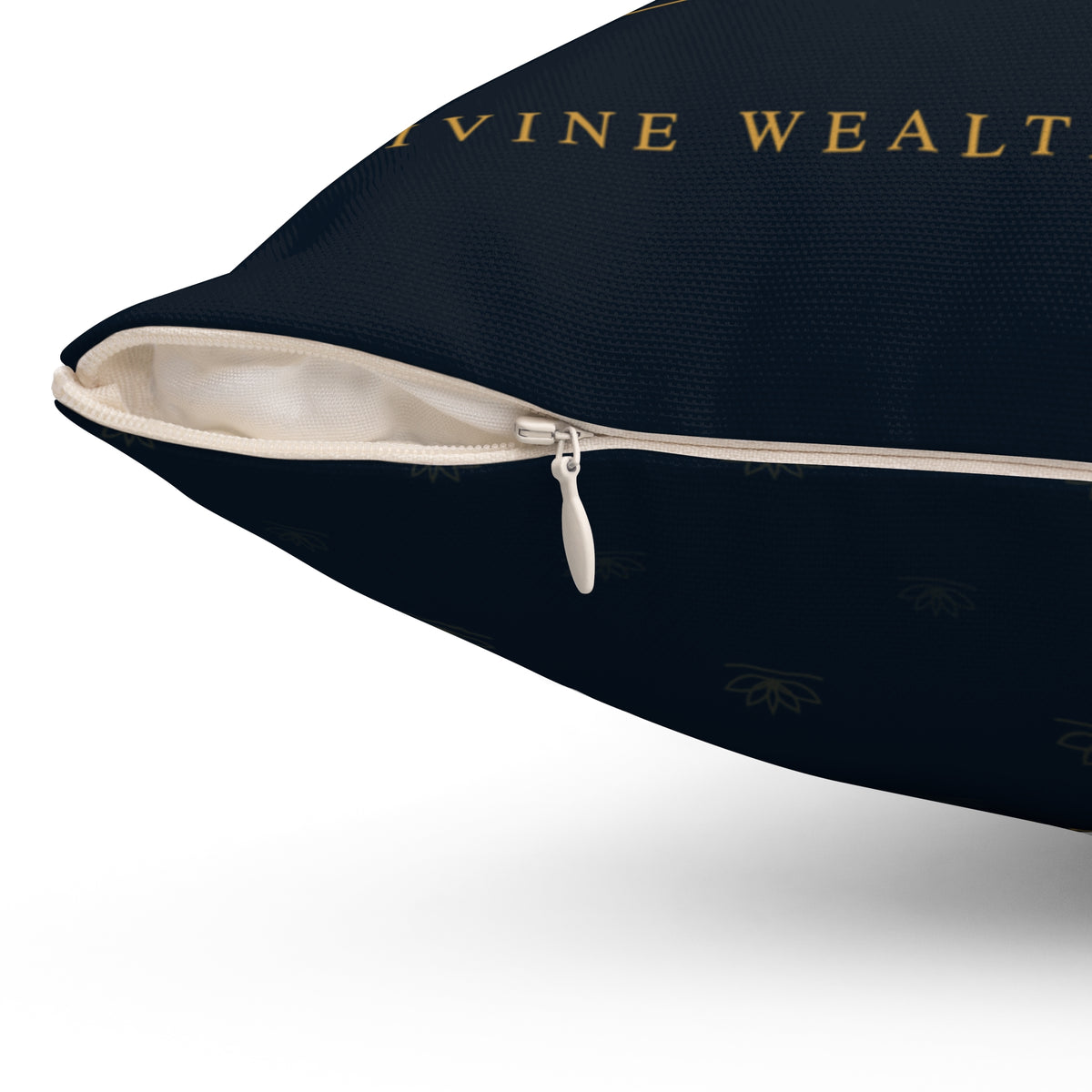 Divine Wealth Collective 'Aligned Life' Decorative Pillow — Luxury Black & Gold Accent Cushion