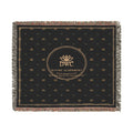 Woven Blanket — Elegant Black & Gold Logo Throw Blanket