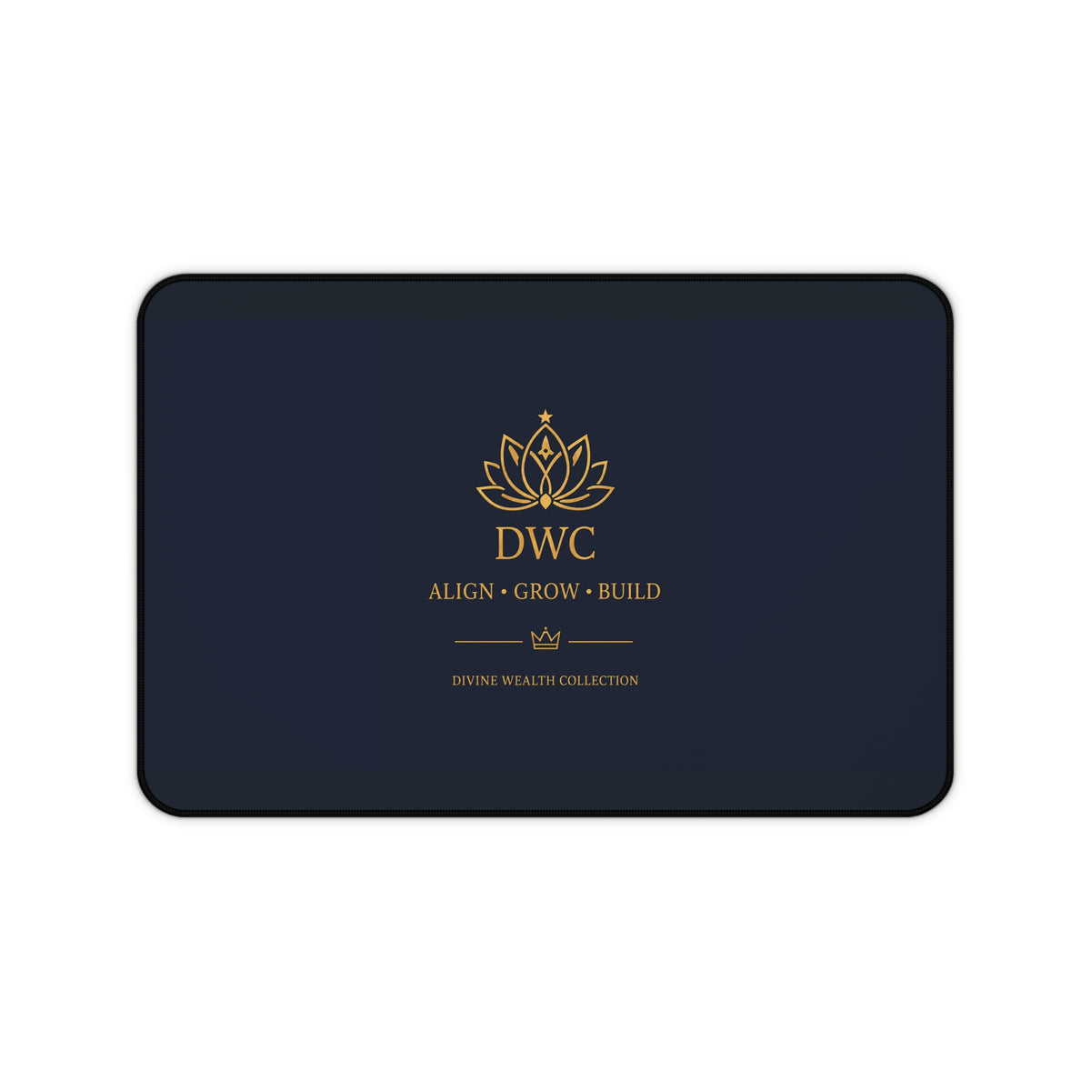 Desk Mat — DWC 'Align • Grow • Build' Luxury Navy Office Desk Mat
