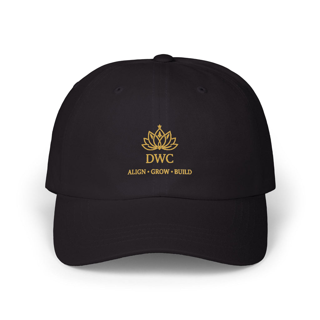 DWC Classic Dad Cap — Embroidered Gold Lotus