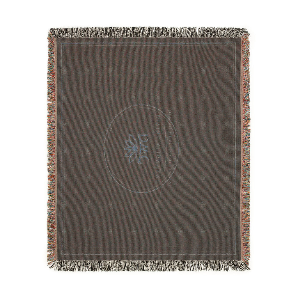 Woven Blanket — Elegant Black & Gold Logo Throw Blanket