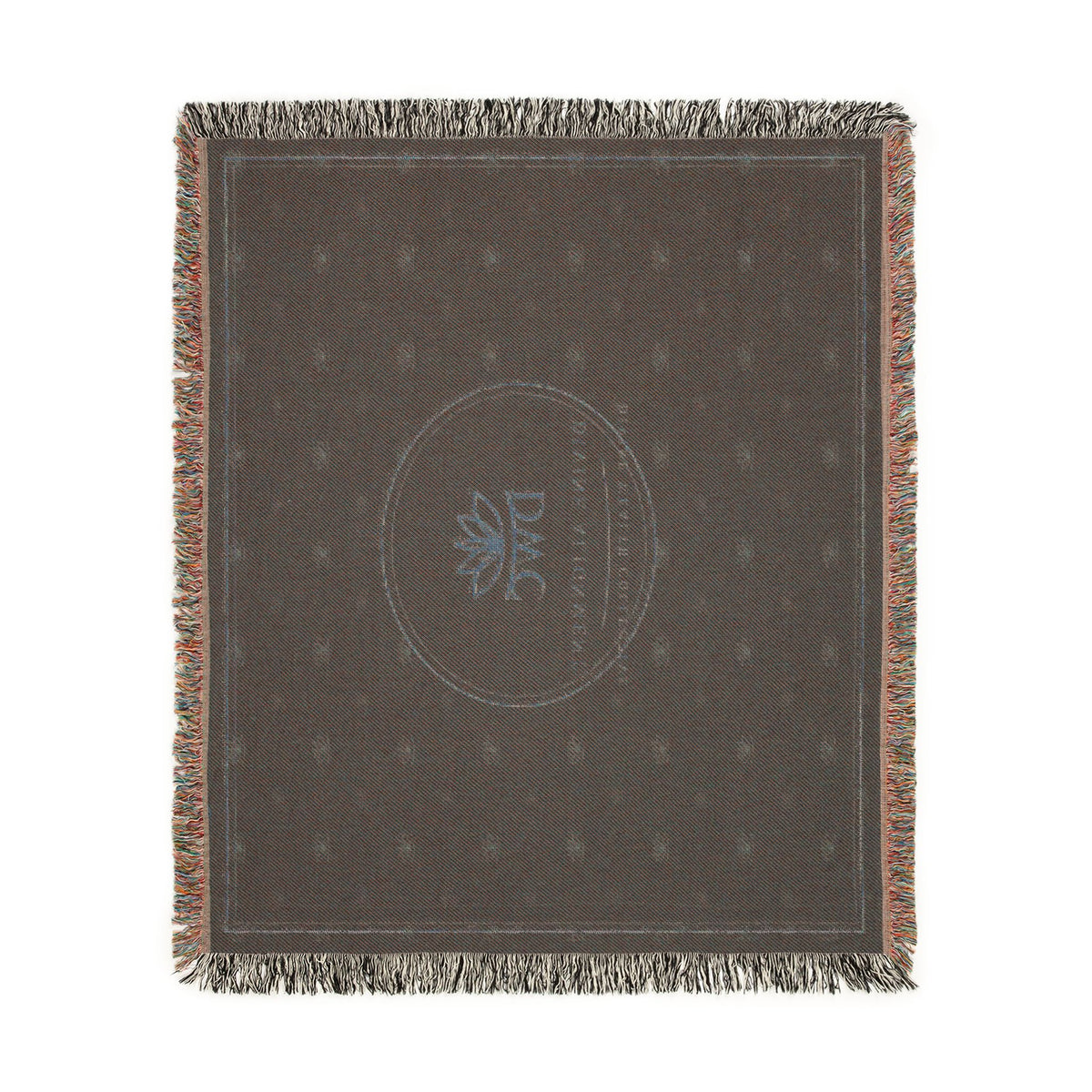 Woven Blanket — Elegant Black & Gold Logo Throw Blanket