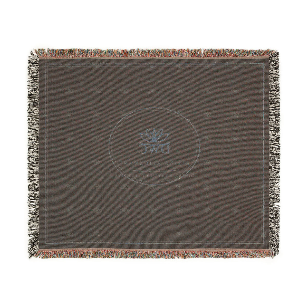 Woven Blanket — Elegant Black & Gold Logo Throw Blanket