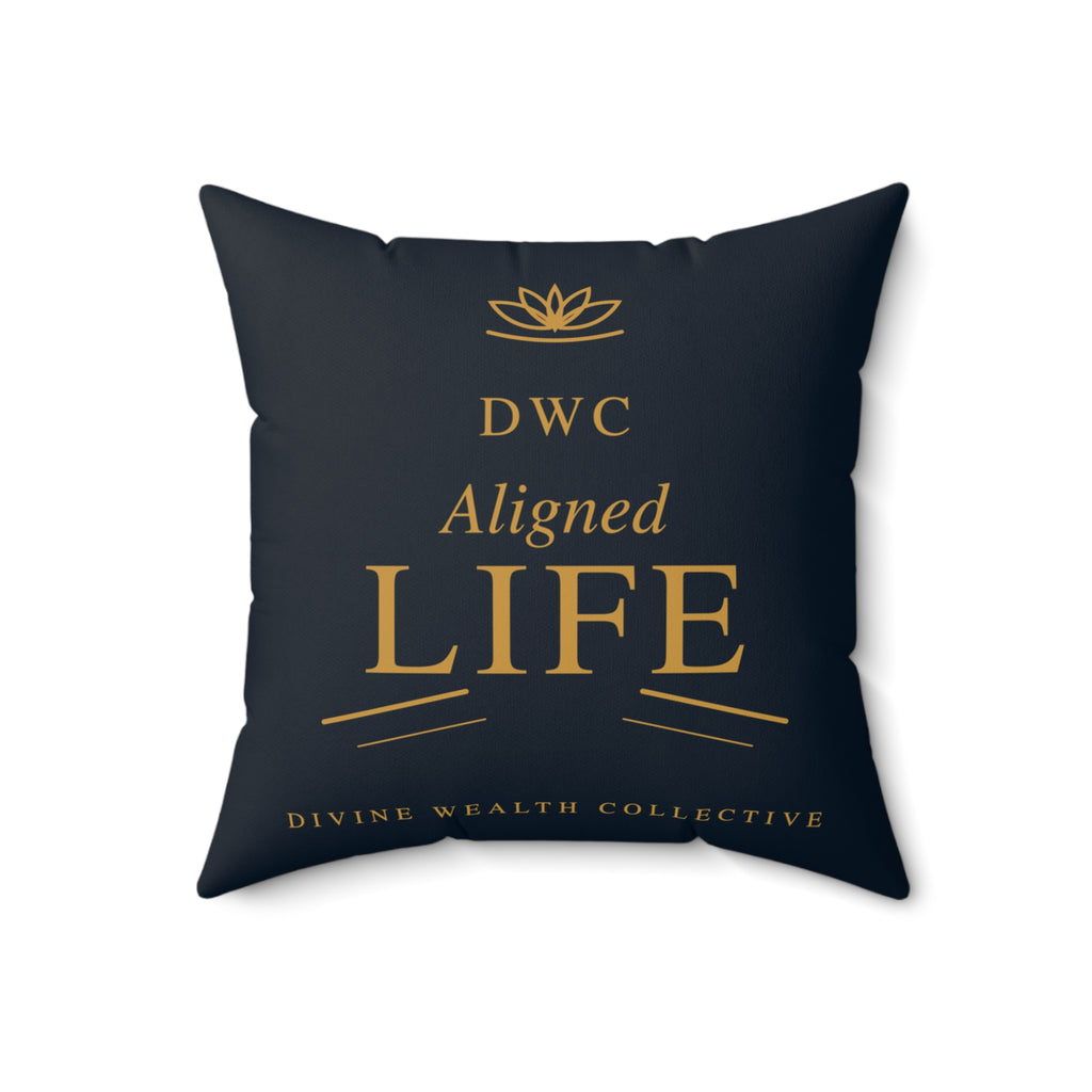 DWC Aligned Life Decorative Pillow — Gold Lotus Luxe Throw Pillow