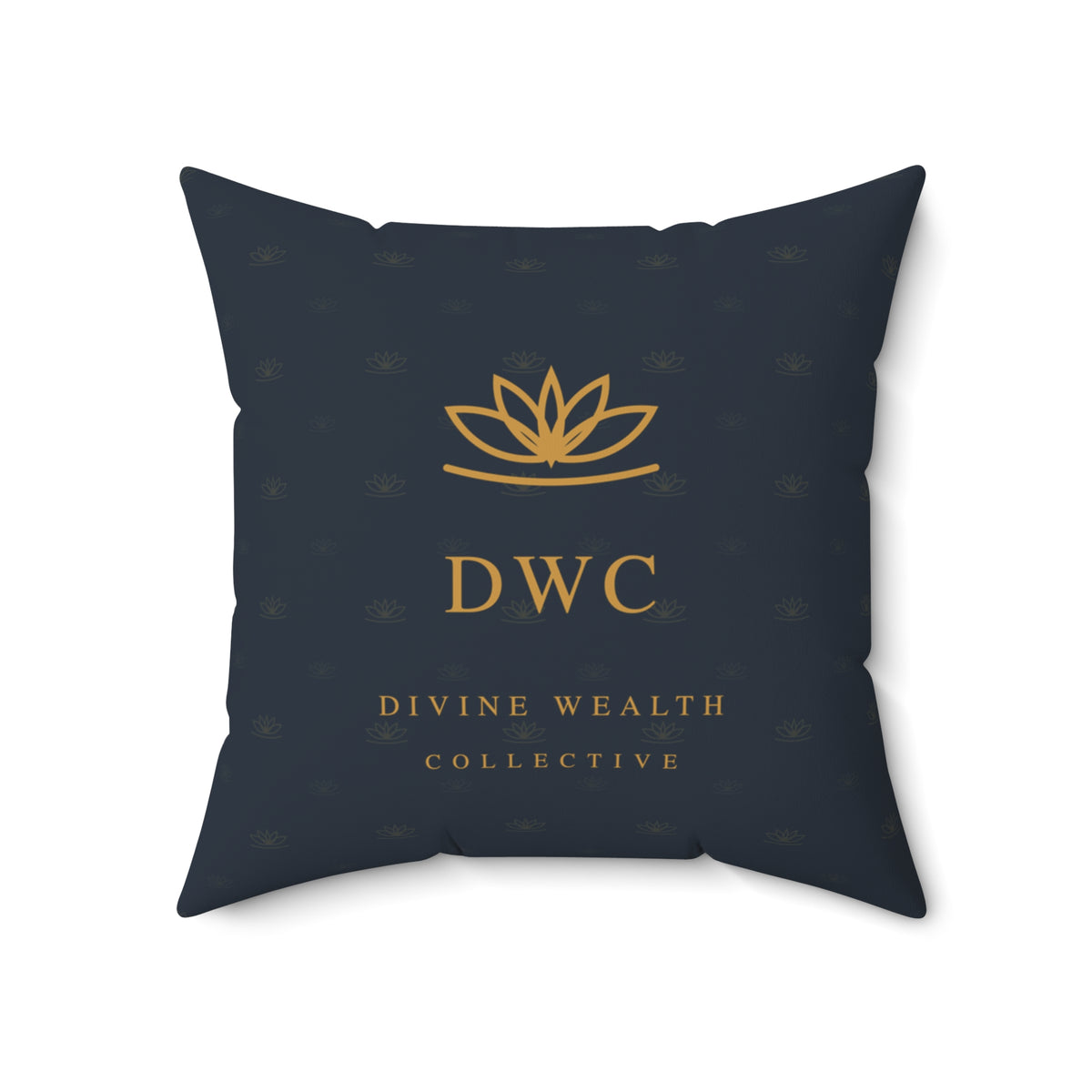 Divine Wealth Collective 'Aligned Life' Decorative Pillow — Luxury Black & Gold Accent Cushion