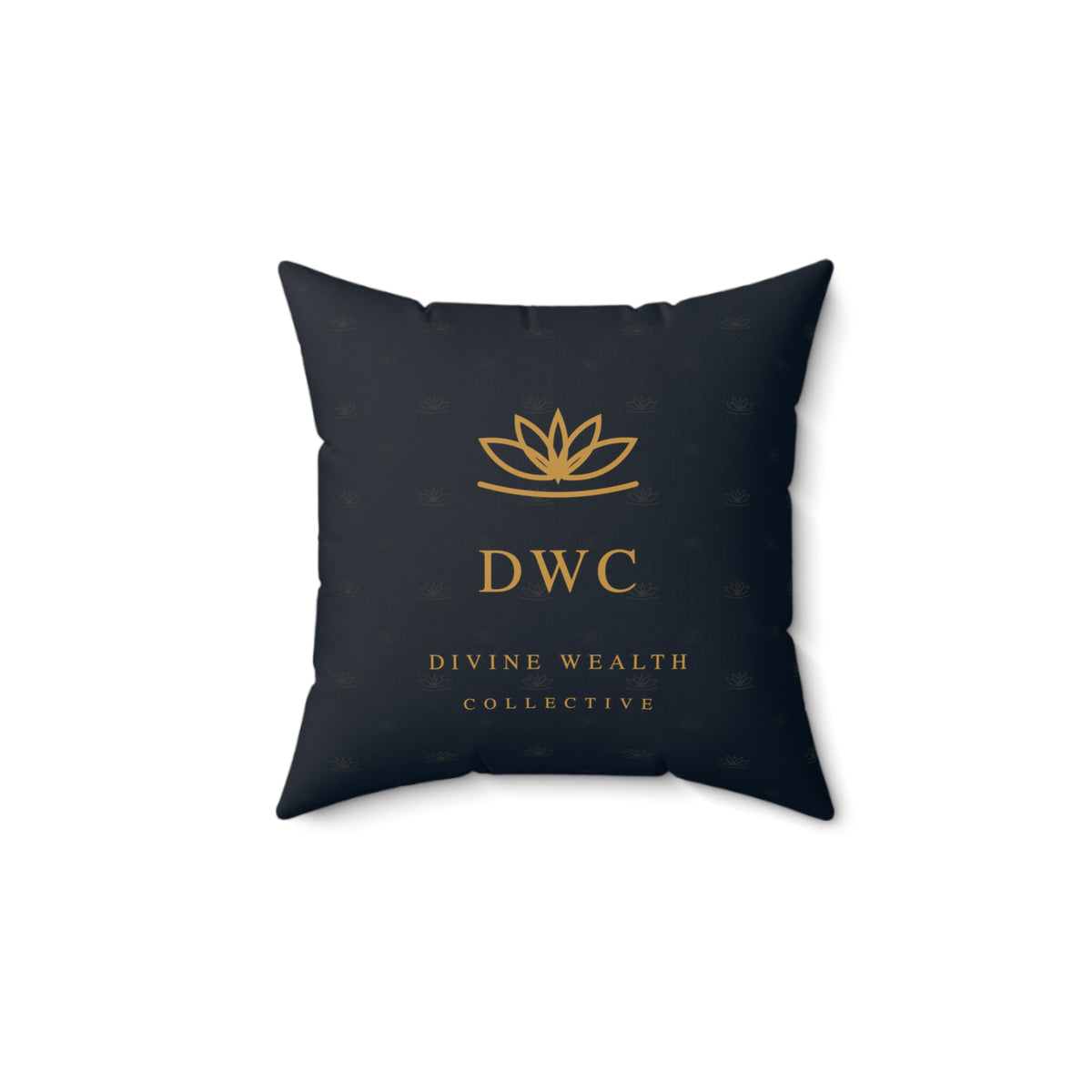Divine Wealth Collective 'Aligned Life' Decorative Pillow — Luxury Black & Gold Accent Cushion