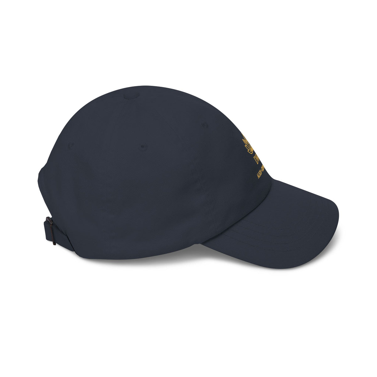 DWC Classic Dad Cap — Embroidered Gold Lotus