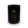 DWC Gold Lotus Black Ceramic Mug — 15oz