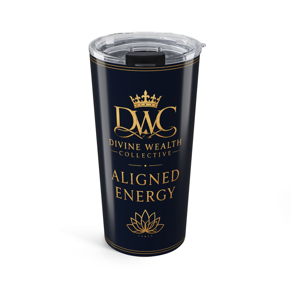 Aligned Energy 20oz Tumbler — Divine Wealth Collective Gold Logo