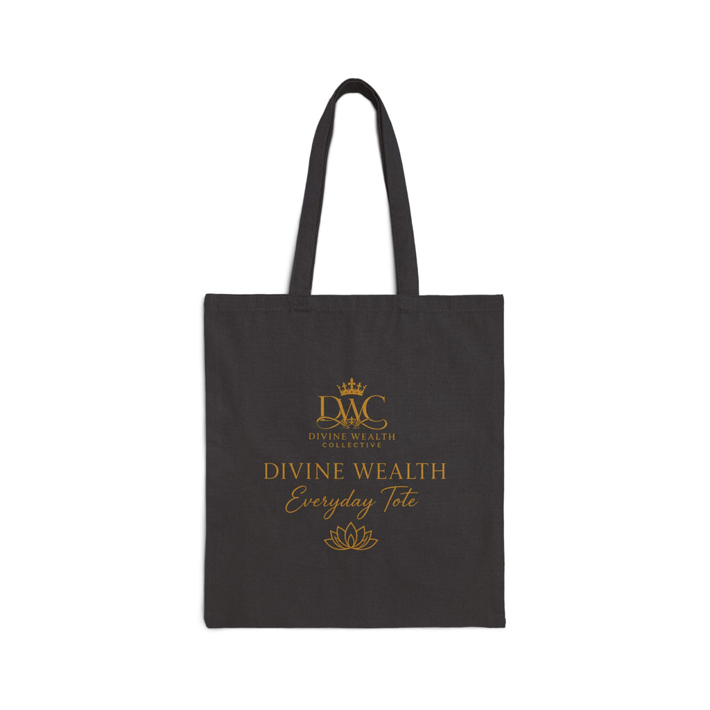 DWC Divine Wealth Everyday Canvas Tote — Gold Logo